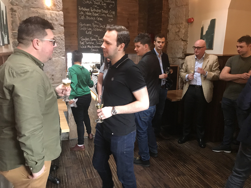 chef sat the networking lunch at The gannet